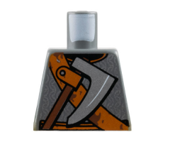 Torso Viking Chain Mail and Leather Belt with Axe Pattern