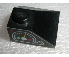 Slope 45 2 x 2 Double Convex with Gauges Pattern Right (Sticker) - Sets 8431 / 8438 / 8460