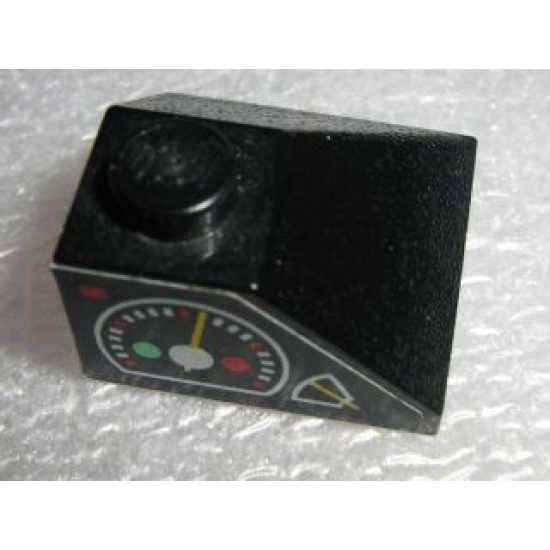Slope 45 2 x 2 Double Convex with Gauges Pattern Right (Sticker) - Sets 8431 / 8438 / 8460