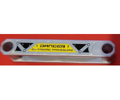 Duplo, Vehicle Digger Bucket Arm with 'DANGER EXTREME PRESSURE' Pattern on Both Sides (Stickers) - Set 7844