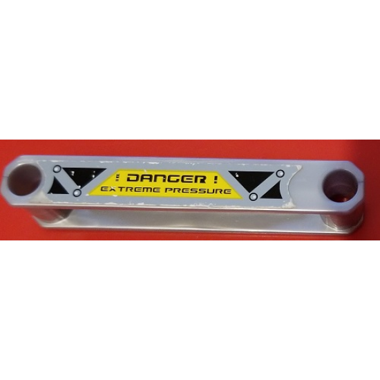 Duplo, Vehicle Digger Bucket Arm with 'DANGER EXTREME PRESSURE' Pattern on Both Sides (Stickers) - Set 7844