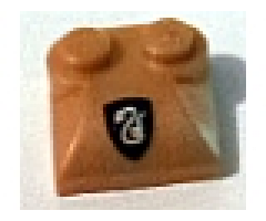 Slope, Curved 2 x 2 x 2/3 with Two Studs and Curved Sides with Slytherin Pattern (Sticker) - Set 5378