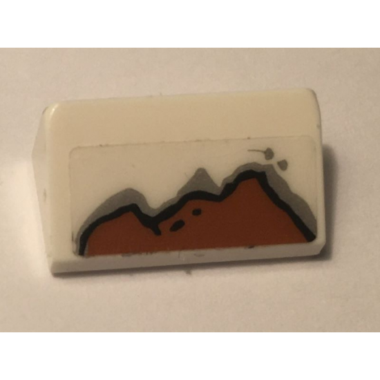 Slope 30 1 x 2 x 2/3 with Rust Pattern (Sticker) - Set 10274