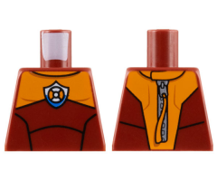 Torso Coast Guard Wetsuit with Orange Panel and Coast Guard Logo and Zipper on Back Pattern