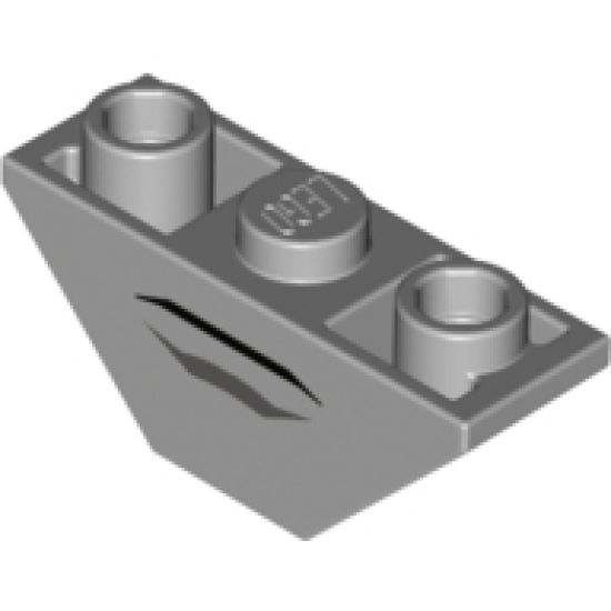 Slope, Inverted 45 3 x 1 Double with Black and Dark Bluish Gray Lines Pattern (Voltron Mouth)
