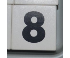 Duplo, Tile 2 x 2 x 1 with Black Number 8 Pattern