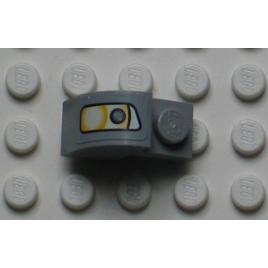Slope, Curved 2 x 1 x 1 1/3 with Recessed Stud with Headlight Pattern Model Right Side (Sticker) - Set 8654