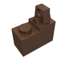 Hinge Brick 1 x 2 Locking with 1 Finger Top