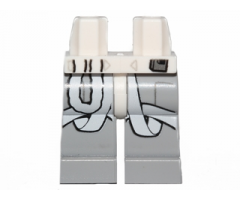 Hips and Light Bluish Gray Legs with SW Light Aqua Belts Pattern
