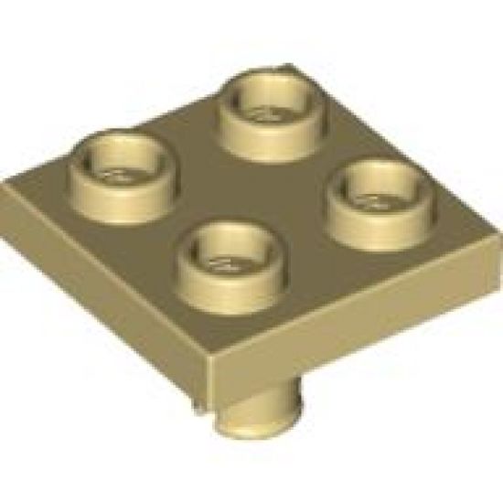 Plate, Modified 2 x 2 with Pin on Bottom