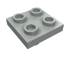 Plate, Modified 2 x 2 with Pin on Bottom