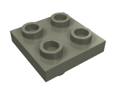 Plate, Modified 2 x 2 with Pin on Bottom