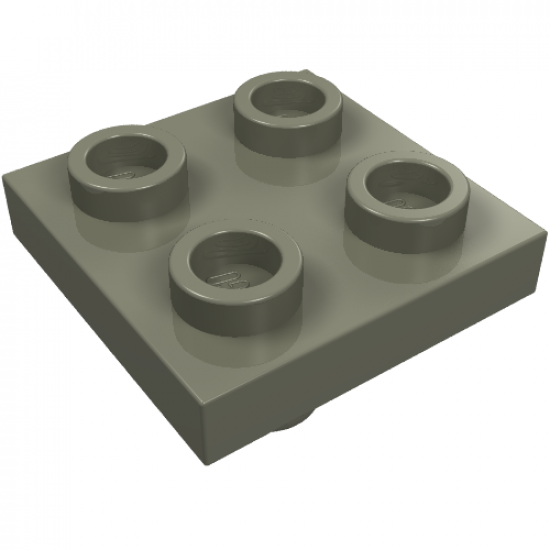 Plate, Modified 2 x 2 with Pin on Bottom