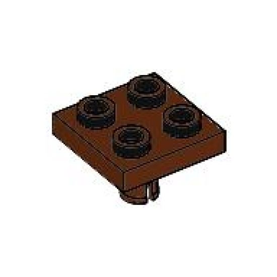 Plate, Modified 2 x 2 with Pin on Bottom