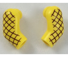 Arm, (Matching Left and Right) Pair with Dark Brown Crisscross Pattern