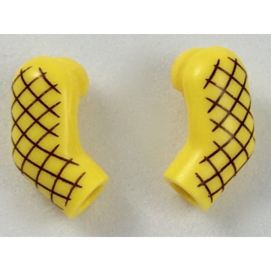 Arm, (Matching Left and Right) Pair with Dark Brown Crisscross Pattern