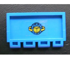 Hinge Train Gate 2 x 4 with Box and Arrows and Globe Pattern (Sticker) - Set 4555