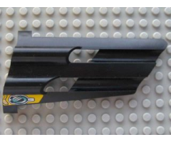 Technic, Panel Fairing # 3 Large Long, Large Holes, Side A with 'CM' Pattern (Sticker) - Set 8450