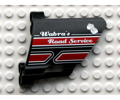 Technic, Panel Fairing #22 Large Short, Small Hole, Side A with 'Wabra's Road Service' Pattern (Sticker) - Set 8285