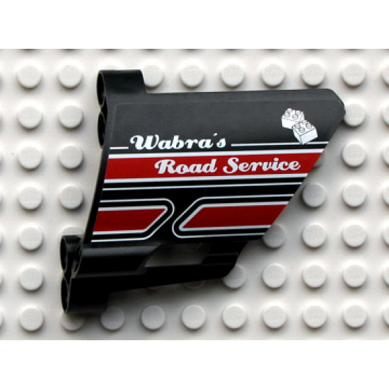 Technic, Panel Fairing #22 Large Short, Small Hole, Side A with 'Wabra's Road Service' Pattern (Sticker) - Set 8285