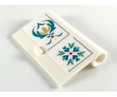 Door 1 x 3 x 4 Right - Open Between Top and Bottom Hinge with Ornate Arendelle Pattern (Sticker) - Set 41167