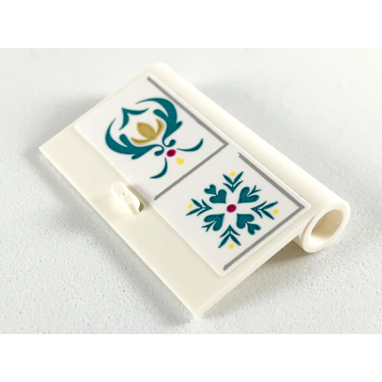 Door 1 x 3 x 4 Right - Open Between Top and Bottom Hinge with Ornate Arendelle Pattern (Sticker) - Set 41167