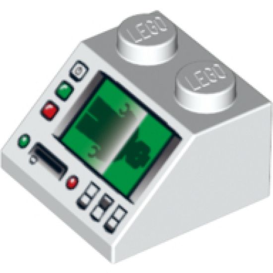 Slope 45 2 x 2 with Control Panel and Screen with Minifigure Scan Pattern