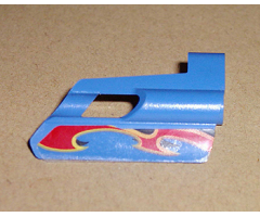 Technic, Panel Fairing #25 Small Short, Small Hole, Side A with Flame Pattern (Sticker) - Set 8646