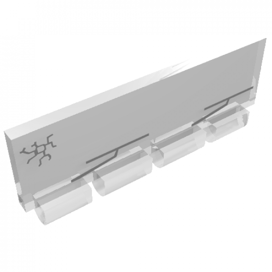 Windscreen 1 x 4 x 1 1/3 with Bottom Hinge with Wipers Pattern