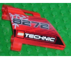 Technic, Panel Fairing #23 Large Short, Small Hole, Side B with '8272', Snowflake and Technic Logo Pattern (Sticker) - Set 8272