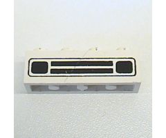 Brick 1 x 4 with Car Grille Black Pattern (Undetermined Type)