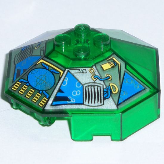 Windscreen 6 x 6 Octagonal Canopy with Axle Hole and Hydronauts Pattern