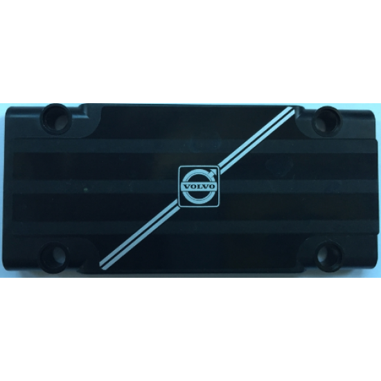 Technic, Panel Plate 5 x 11 x 1 with Silver VOLVO Logo and Diagonal Stripes Pattern (Sticker) - Set 42030