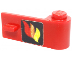 Door 1 x 3 x 1 Right with Classic Fire Logo Pattern (Sticker) - Sets 640-2 / 6690
