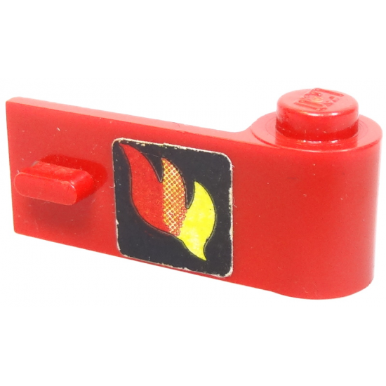 Door 1 x 3 x 1 Right with Classic Fire Logo Pattern (Sticker) - Sets 640-2 / 6690