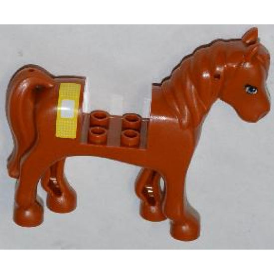 Horse with 2 x 2 Cutout, Blue Eyes and White Blaze with Bandage Pattern (Sticker) - Set 3188