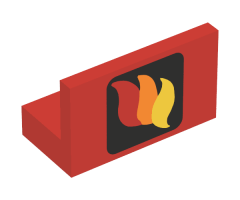 Panel 1 x 2 x 1 with Classic Fire Logo Pattern