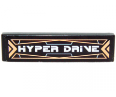 Tile 1 x 4 with Hyper Drive Pattern (Sticker) - Set 4504