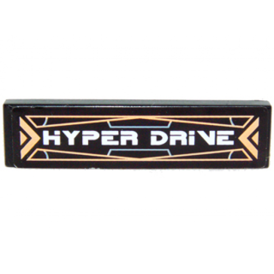 Tile 1 x 4 with Hyper Drive Pattern (Sticker) - Set 4504
