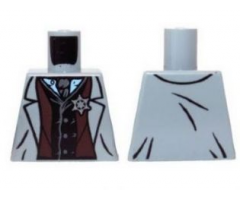 Torso Jacket with Vest, Star Badge and Dark Bluish Gray Tie Pattern