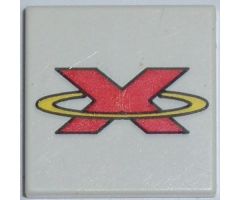 Tile 2 x 2 with Red and Yellow Extreme Team Logo Pattern