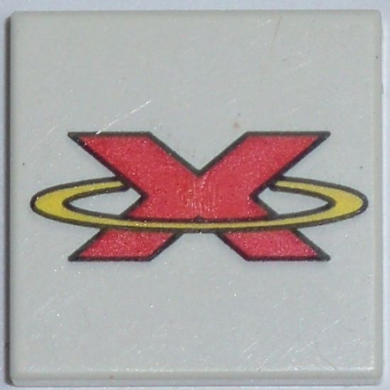 Tile 2 x 2 with Red and Yellow Extreme Team Logo Pattern