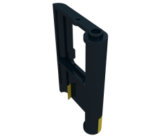 Door 1 x 4 x 5 Train Left with Yellow Stripe Pattern