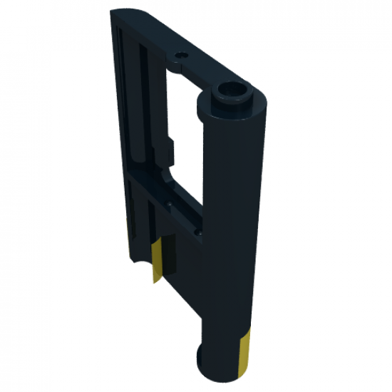 Door 1 x 4 x 5 Train Left with Yellow Stripe Pattern