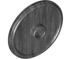 Minifigure, Shield Round with Stud and Ring Around Edge