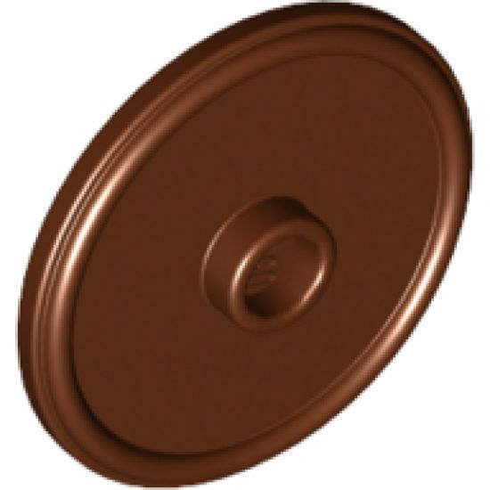 Minifigure, Shield Round with Stud and Ring Around Edge