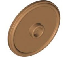 Minifigure, Shield Round with Stud and Ring Around Edge