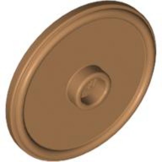 Minifigure, Shield Round with Stud and Ring Around Edge
