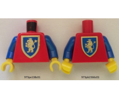 Torso Castle Crusaders Gold Lion Shield Pattern (Reissue) / Blue Arms / Yellow Hands