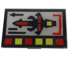 Electric, Light Slope 45 2 x 2 Clip-On Plate with Computer Console Pattern